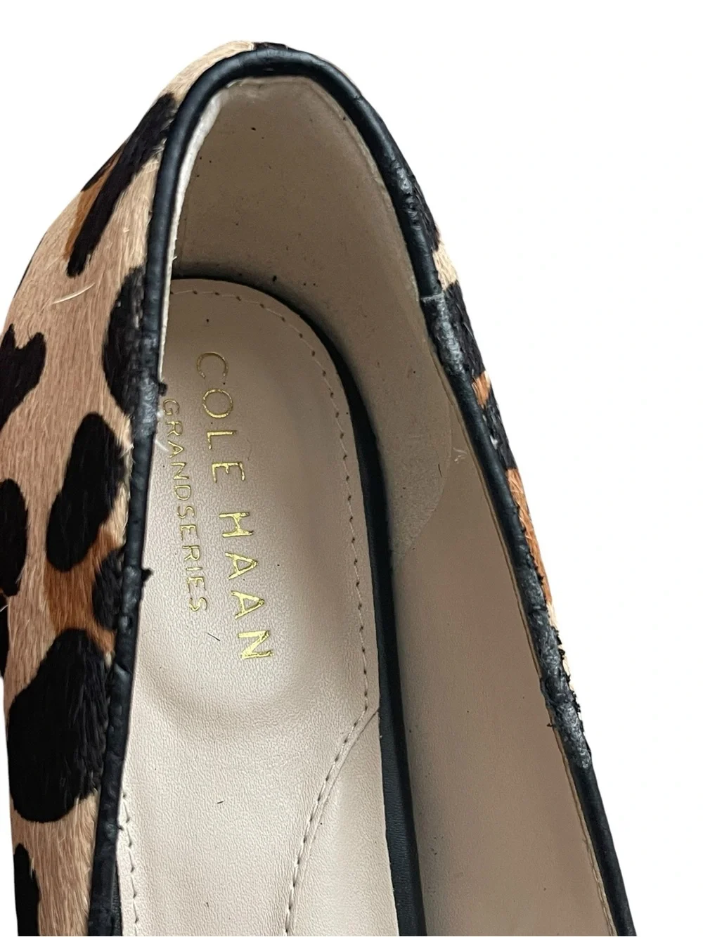 Cole Haan Lesli Calf Hair Pumps Women’s Size 7 Animal Print Block Heel